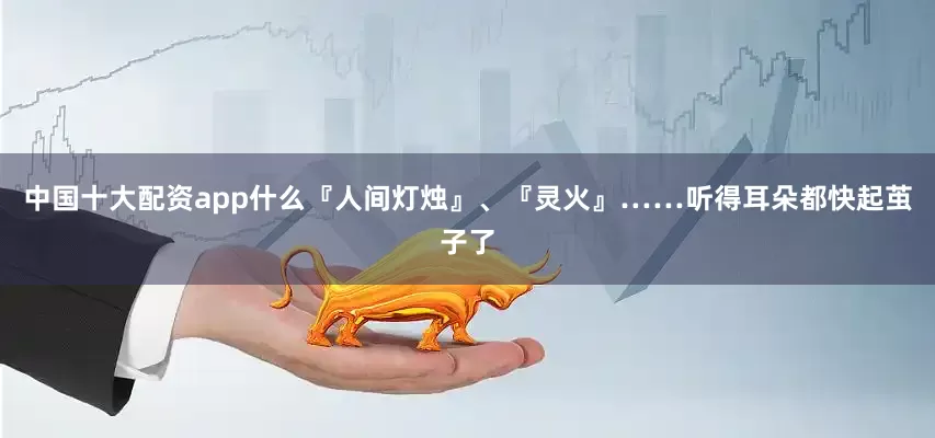 中国十大配资app什么『人间灯烛』、『灵火』……听得耳朵都快起茧子了